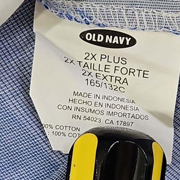 Old Navy Women's Loose Gossamer Boyfriend Shirt Blue White Plaid Size XXL - Picture 7 of 13